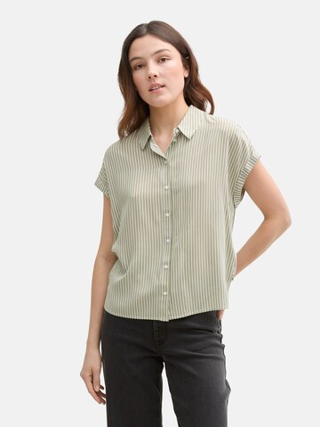 TOM TAILOR DENIM Blouse in Green: front
