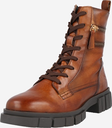 bugatti Lace-Up Ankle Boots 'Fiona' in Brown: front