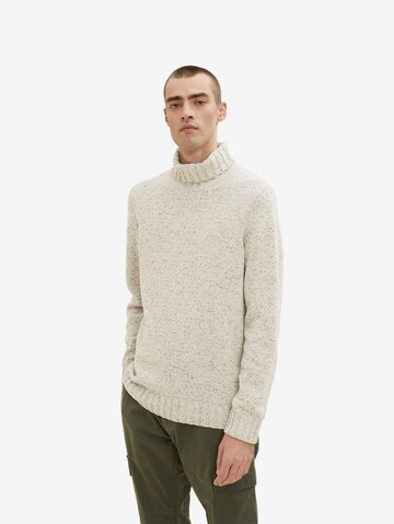 Pull-over TOM TAILOR en beige : devant