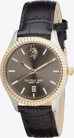 Montre à affichage analogique 'Brandon Leather' U.S. POLO ASSN. en gris : devant