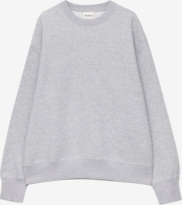 Sweat-shirt Pull&Bear en gris : devant