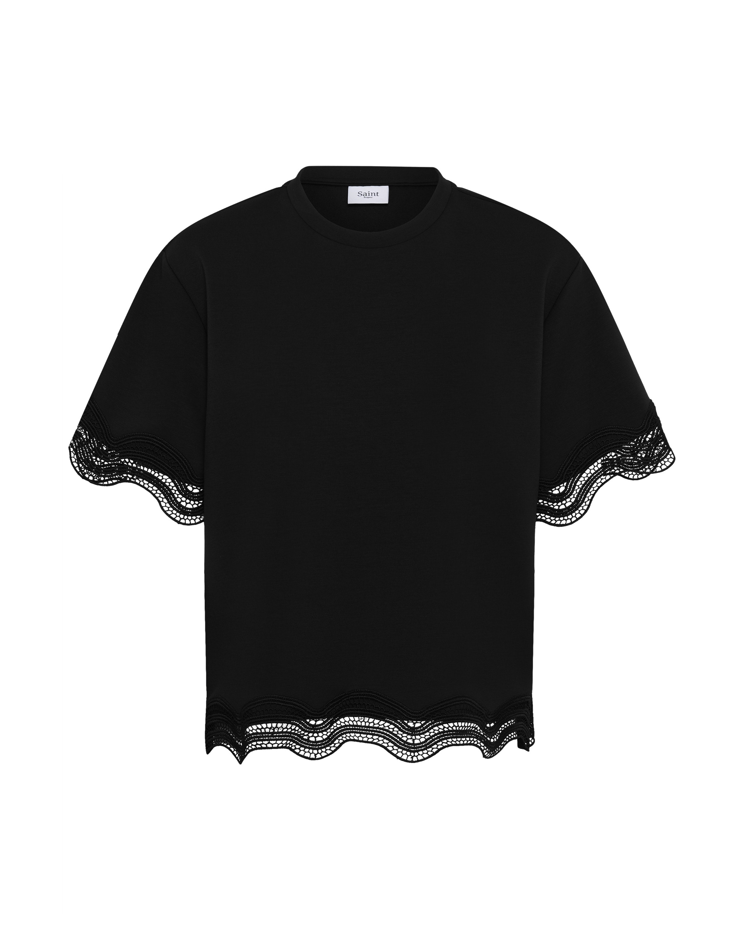 T-shirt SAINT TROPEZ en noir : devant