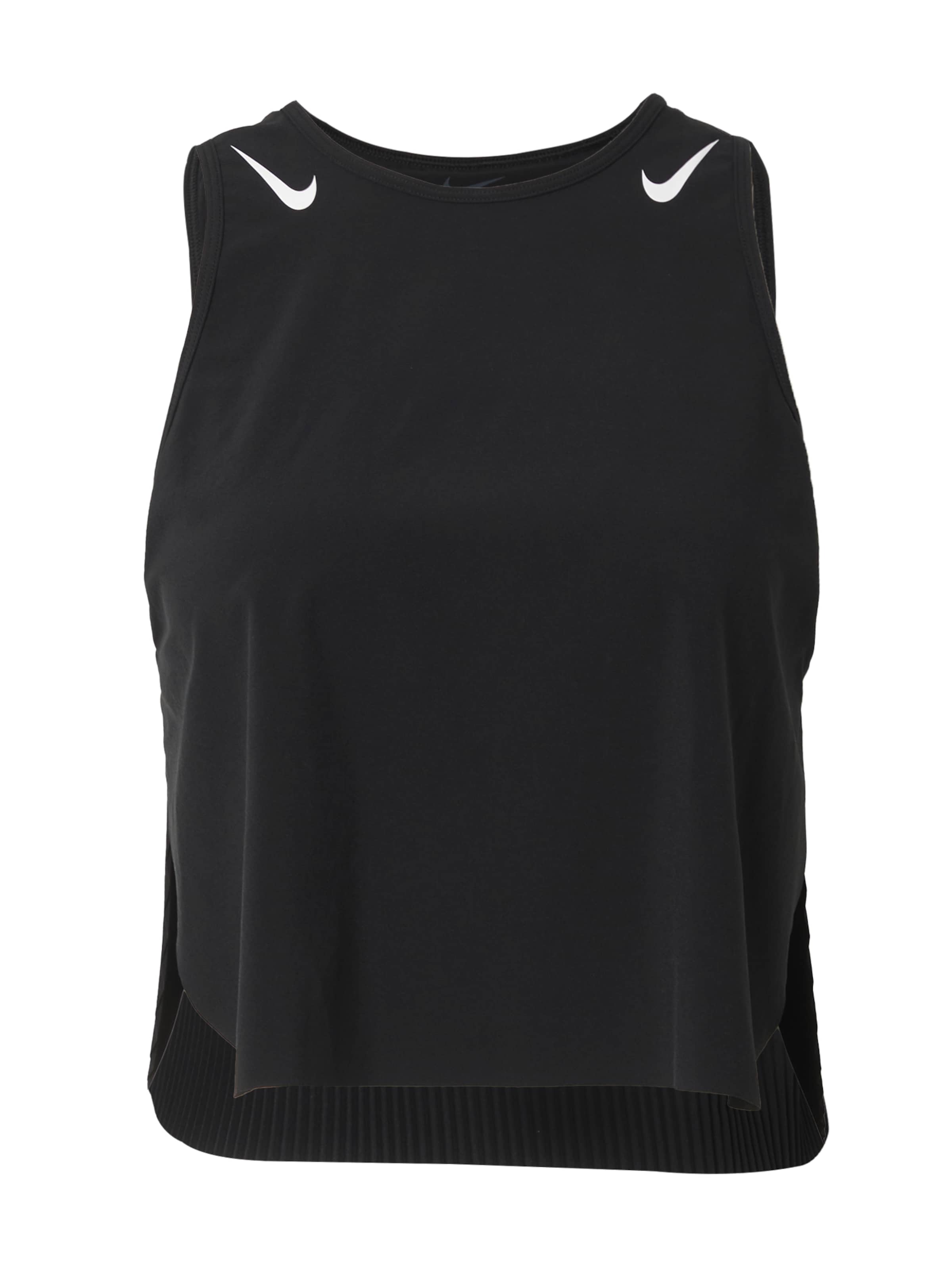 Tricou funcțional 'AeroSwift' de la NIKE pe negru: față