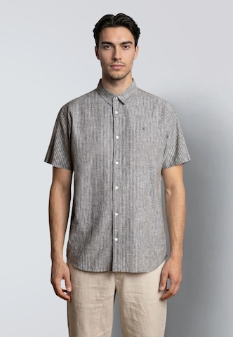 Clean Cut Copenhagen Comfort fit Overhemd 'Luca' in Grijs: voorkant