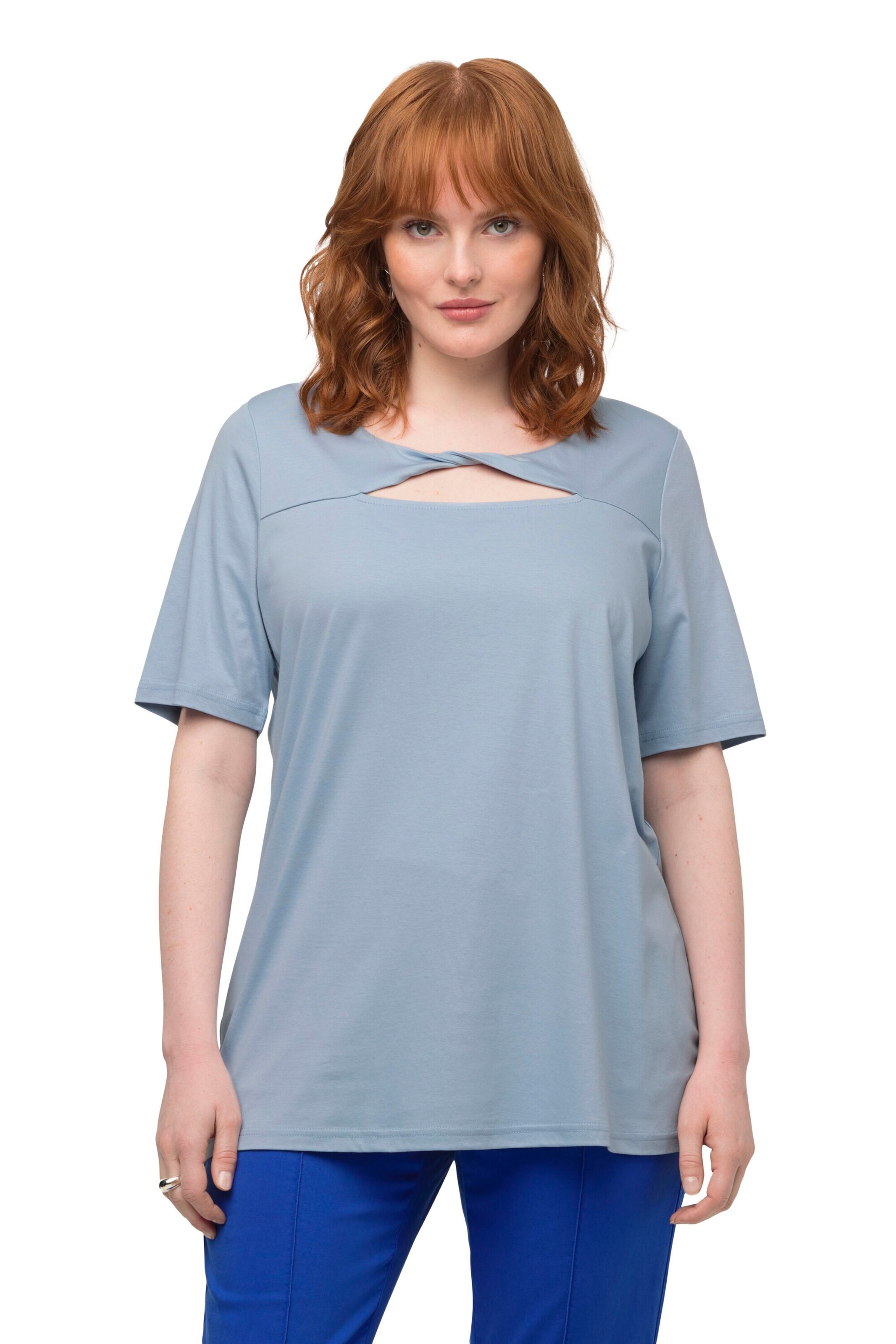 Ulla Popken Shirt in Blau: Vorderseite