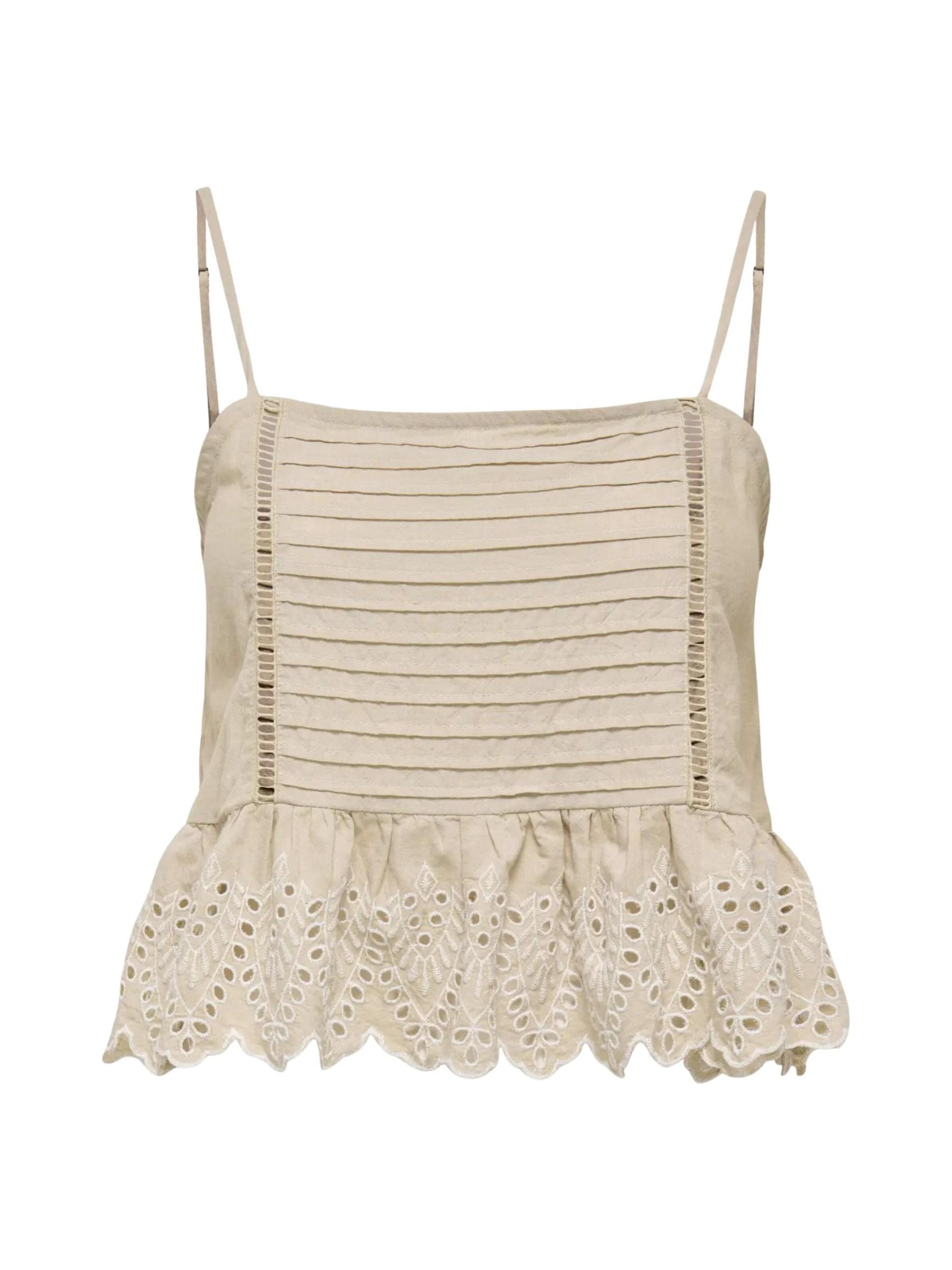 Haut 'ONLTULUM' ONLY en beige : devant