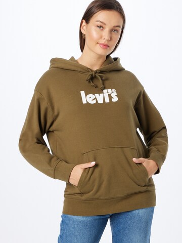 LEVI'S ® Mikina 'Graphic Standard Hoodie' – zelená: přední strana