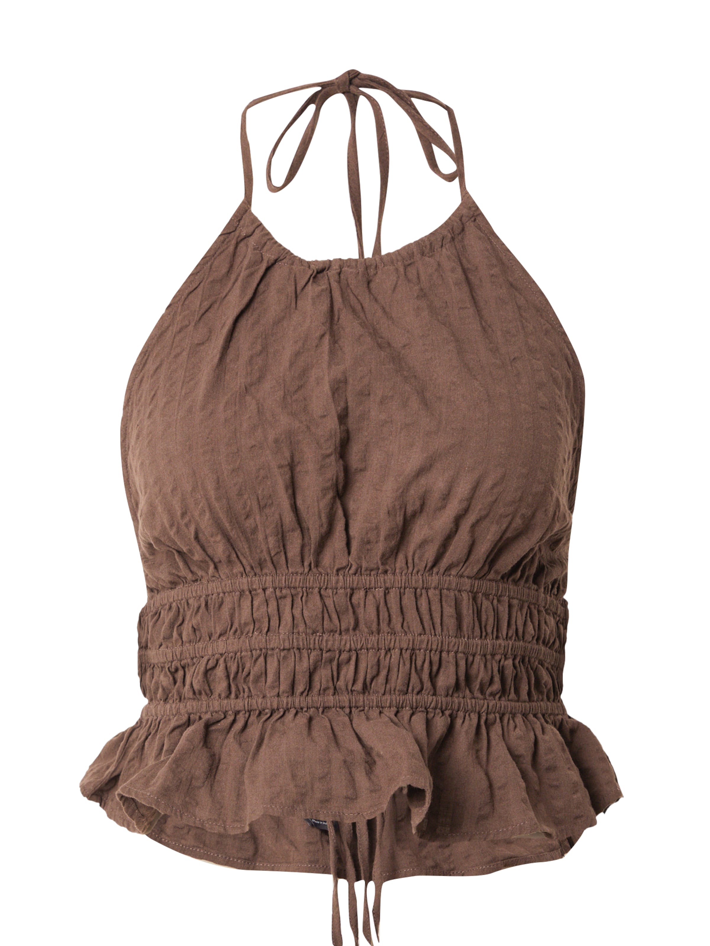 Monki Top in Brown: front