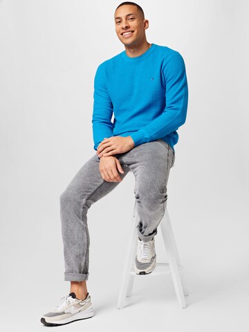 TOMMY HILFIGER Sweater 'SPRING GRID' in Blue