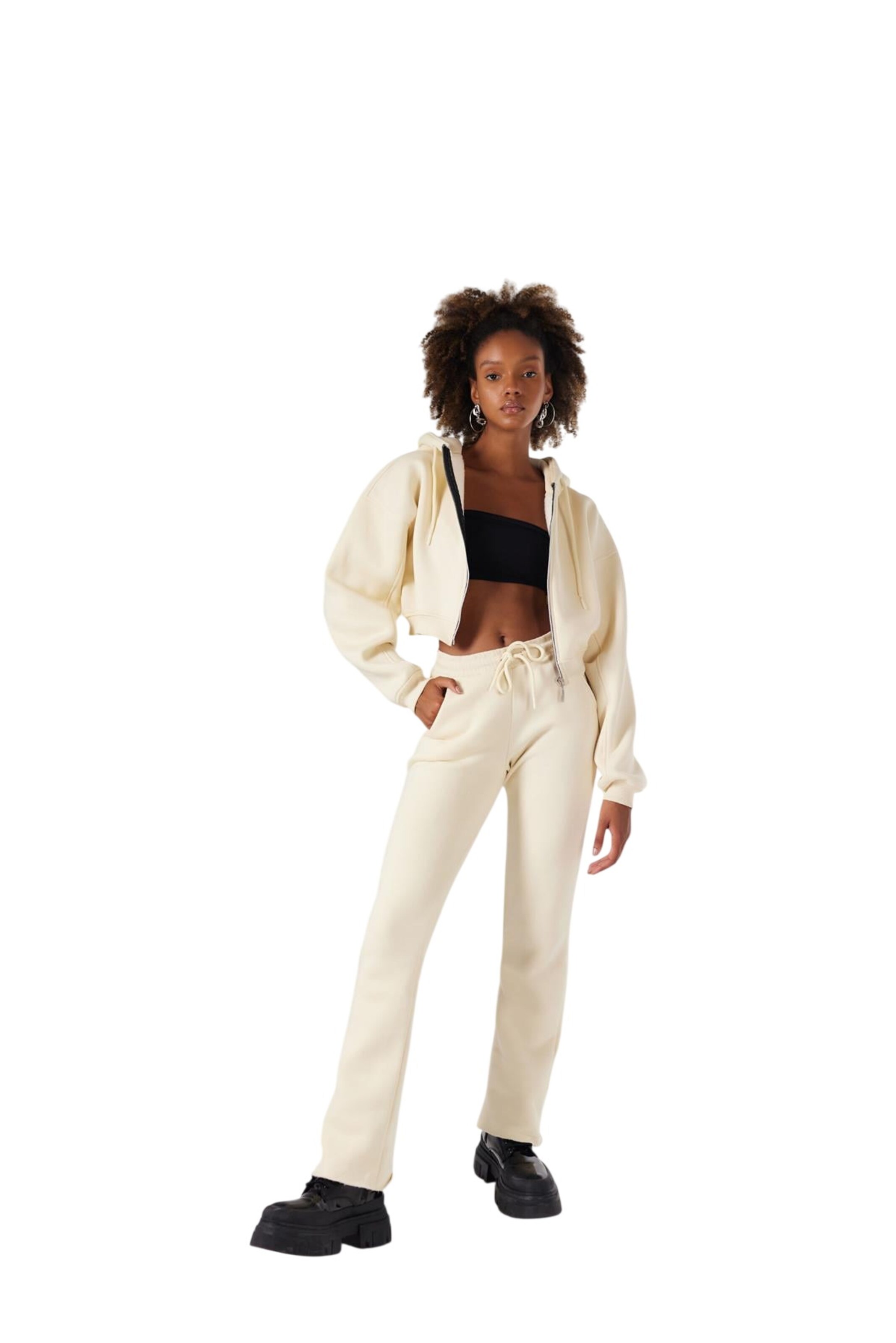 HOLLY LOLLY Regular Broek in Beige