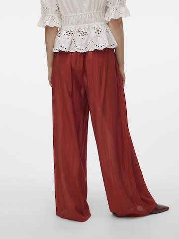 VERO MODA Wide Leg Bukser 'GAJA' i rød