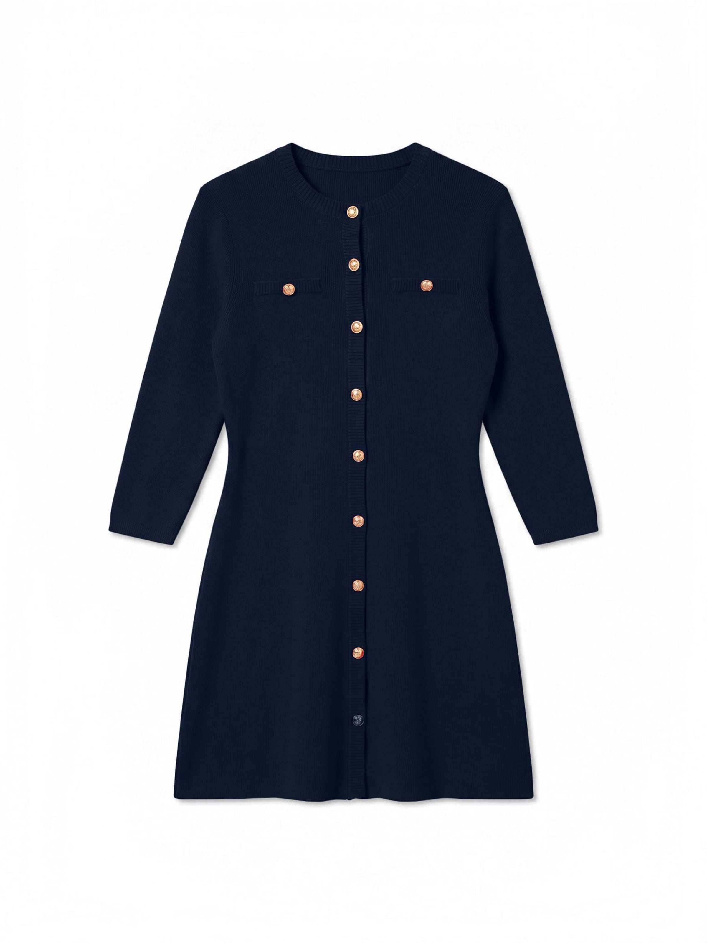 Robes en maille VERO MODA en bleu : devant