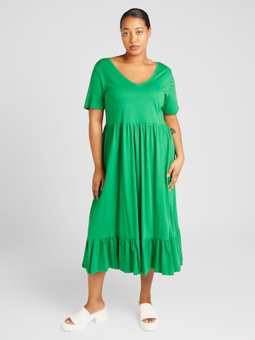ONLY Carmakoma Καλοκαιρινό φόρεμα 'MAY' σε πράσινο: μπροστά