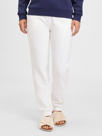 s.Oliver Tapered Pants 'Norwegian Track' in White: front