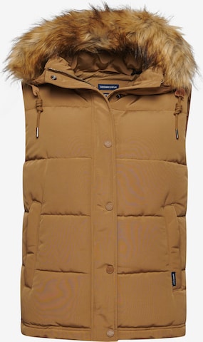 Superdry Vest 'Everest' in Brown: front