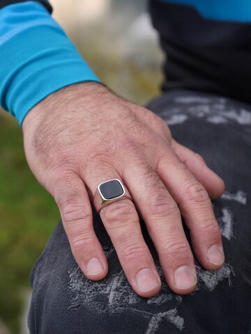 Tony Fein Ring 'Siegel Onyx Black' in Silver