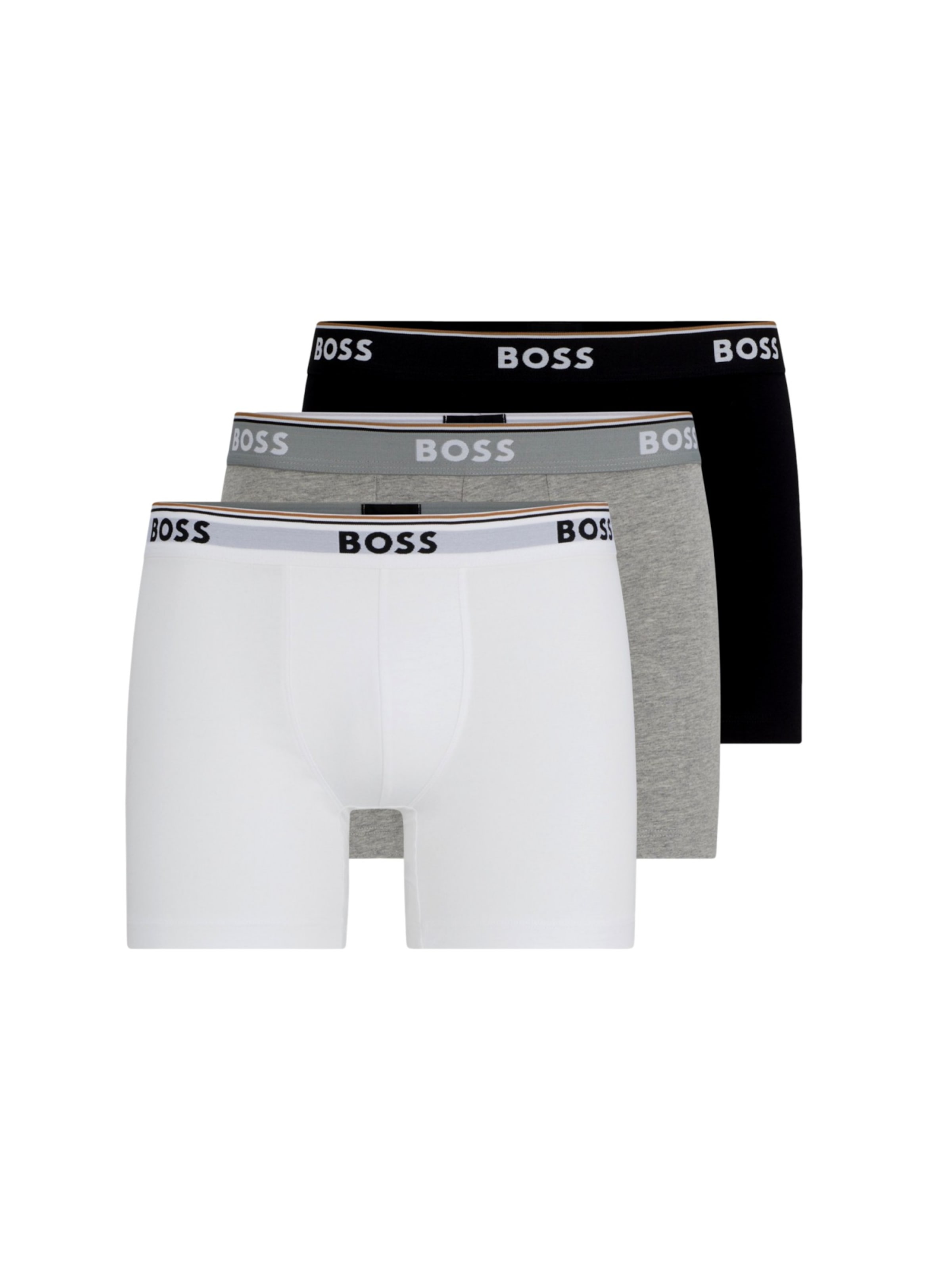 BOSS - Calzoncillo boxer en gris: frente