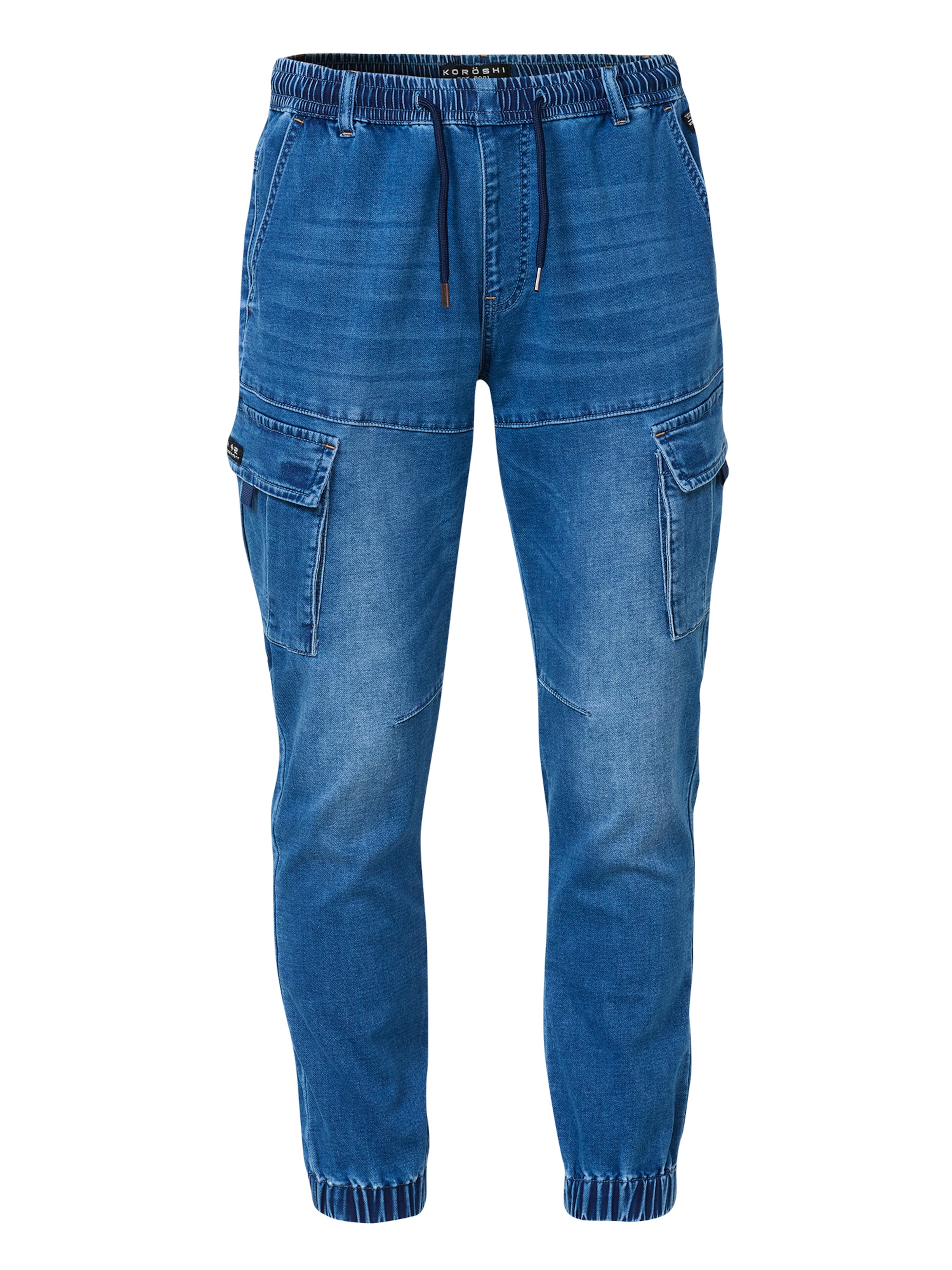 KOROSHI regular Τζιν σε μπλε: μπροστά