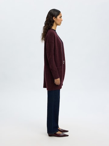 Cardigan 'SLFLulu' SELECTED FEMME en rouge