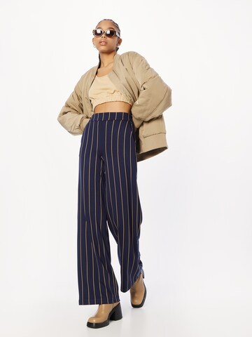 ICHI Wide leg Broek 'RUTI' in Blauw