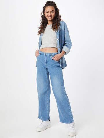 PULZ Jeans Wide leg Jeans 'EMMA' in Blauw