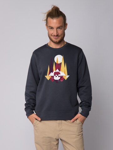 Watapparel Sweatshirt 'Von Bären und Bergen' in Grijs