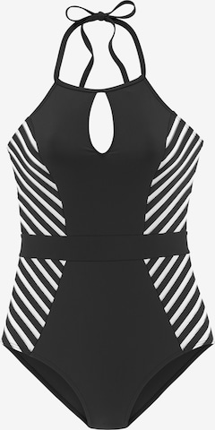 LASCANA Swimsuit in Black: front