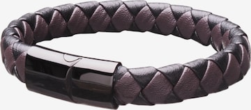 THE GEM STORIES JEWELRY Rannekoru 'Bicolor Braid Leather Bracelet' värissä ruskea: etupuoli