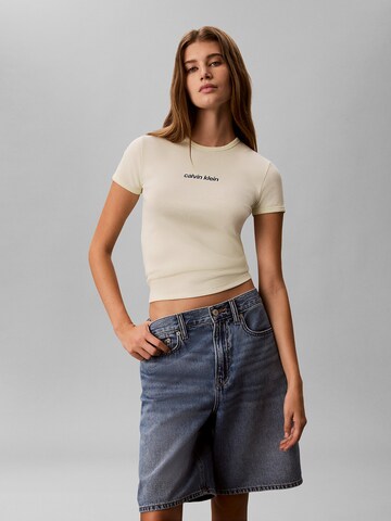 Calvin Klein Jeans Shirt in Geel: voorkant