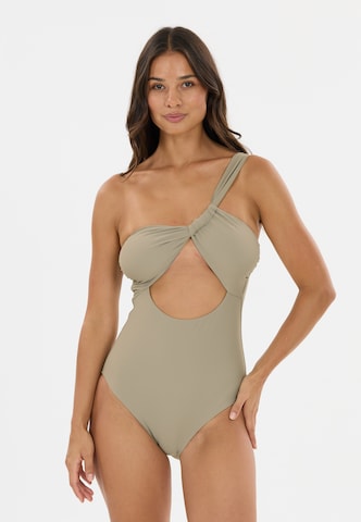 Athlecia Badeanzug 'Ranysa' in Beige: Vorderseite