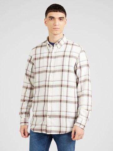 JACK & JONES Regular fit Overhemd 'COZY' in Wit: voorkant