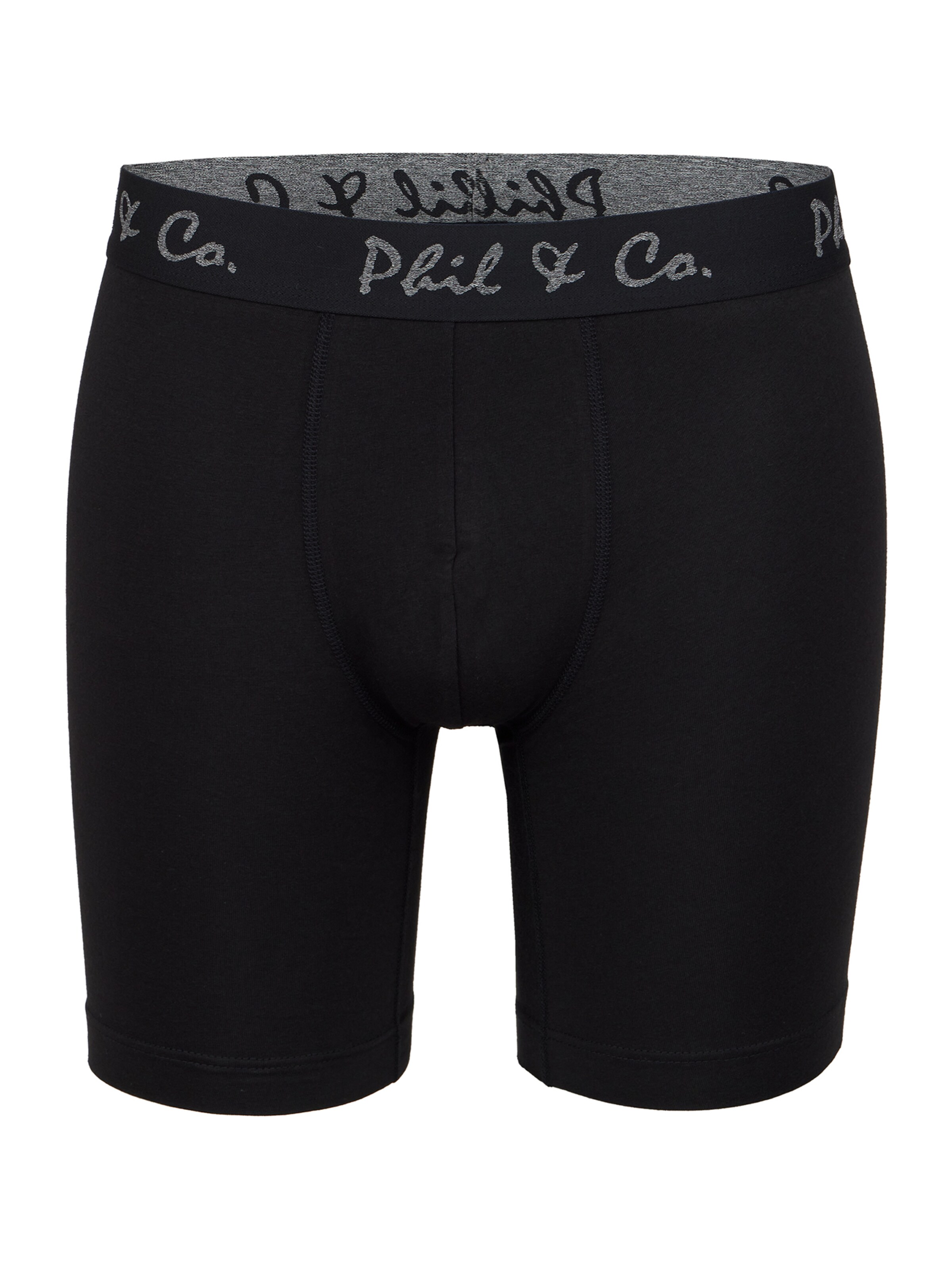 Phil & Co. Berlin Retro Boxer ' Long Boxer ' in Schwarz