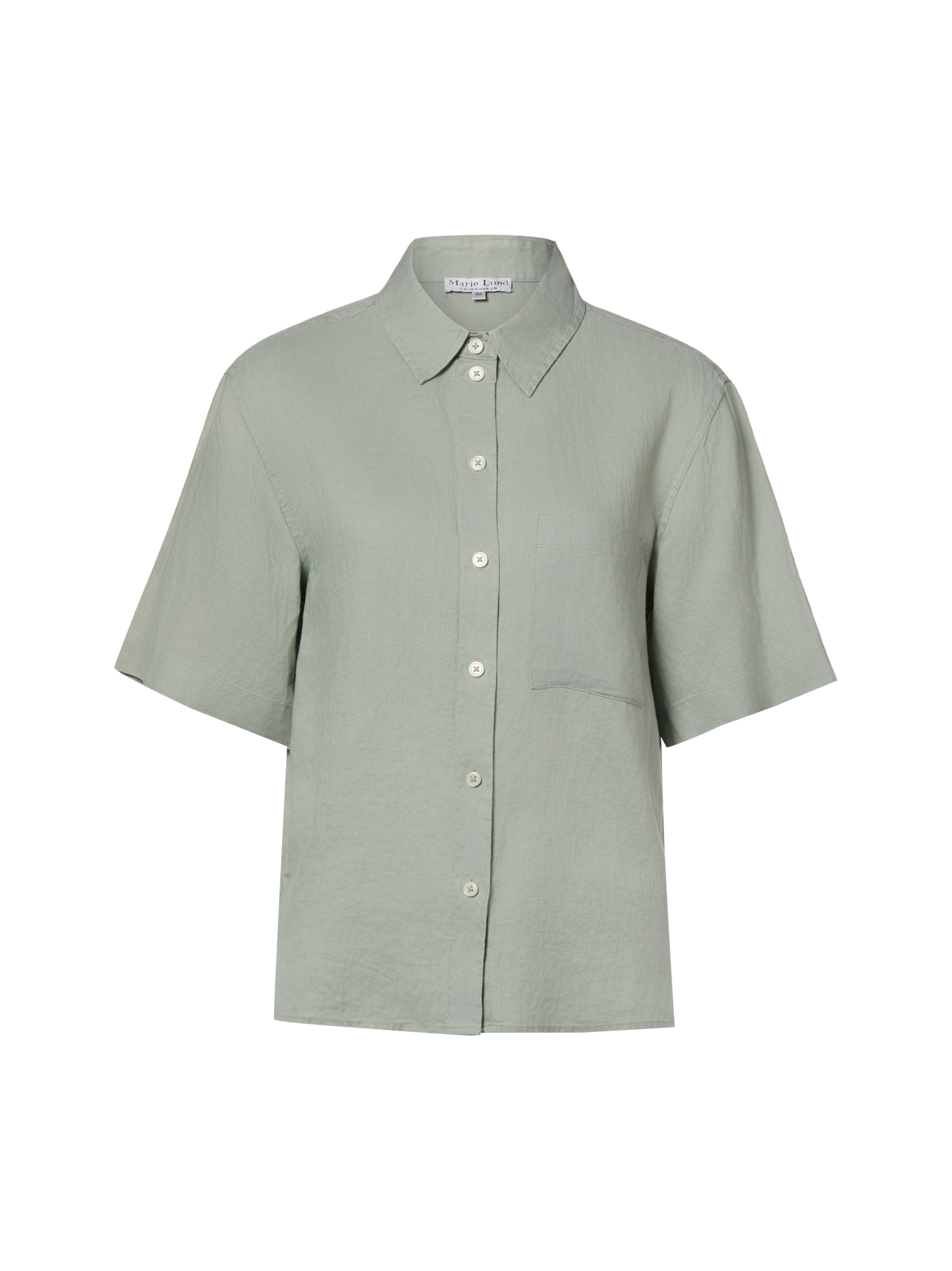 Marie Lund Blouse in Groen: voorkant