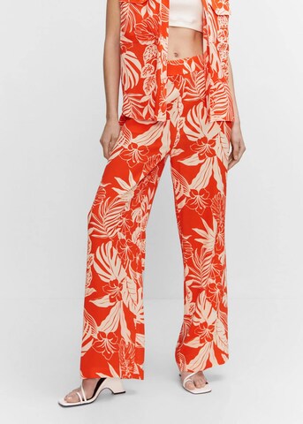 MANGO Wide leg Pants 'poems' in Orange: front