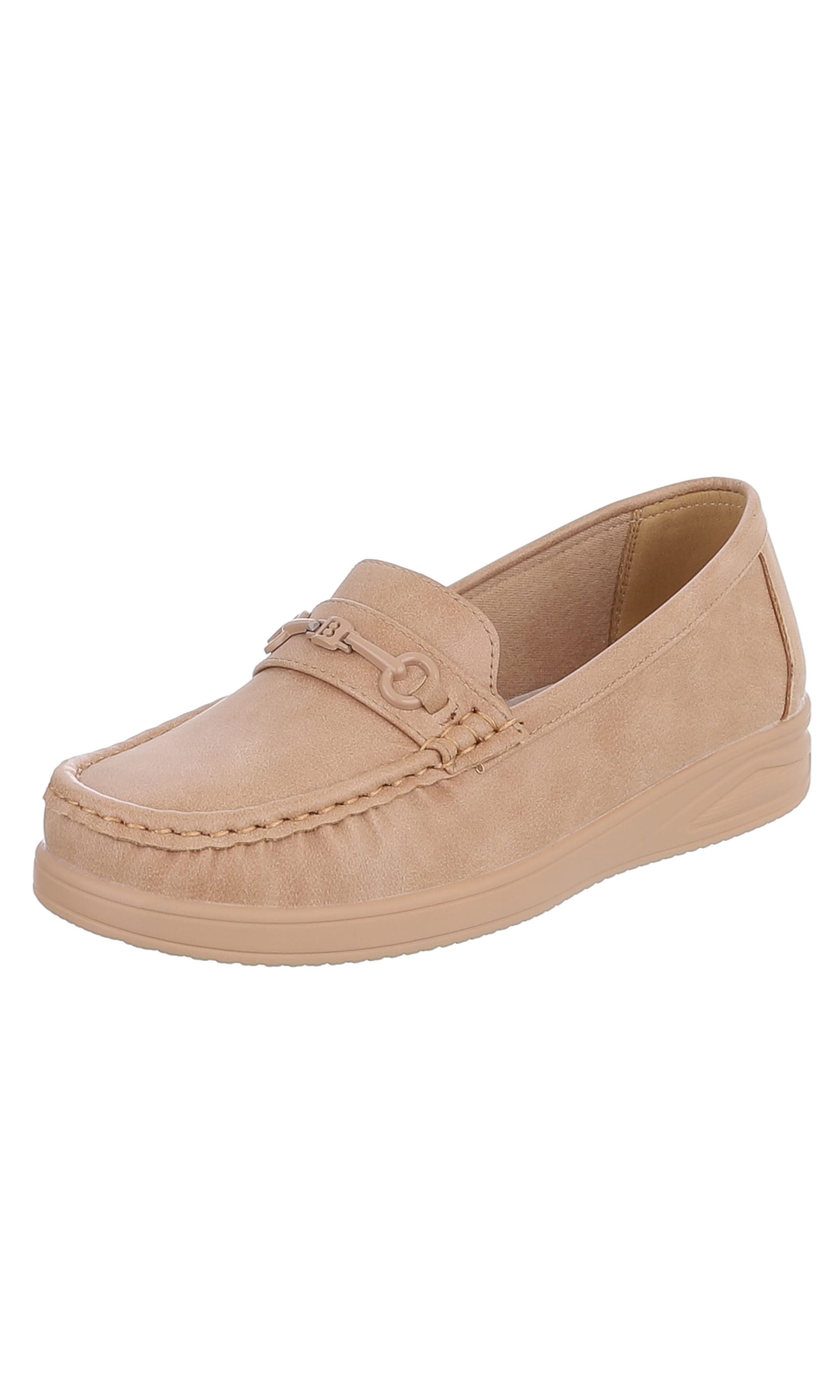 Ital-Design Moccasins in Brown: front