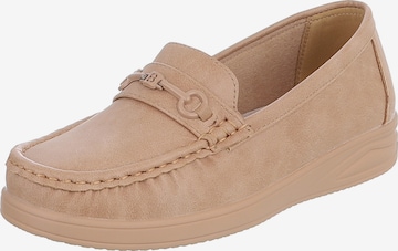 Ital-Design Moccasins in Brown: front