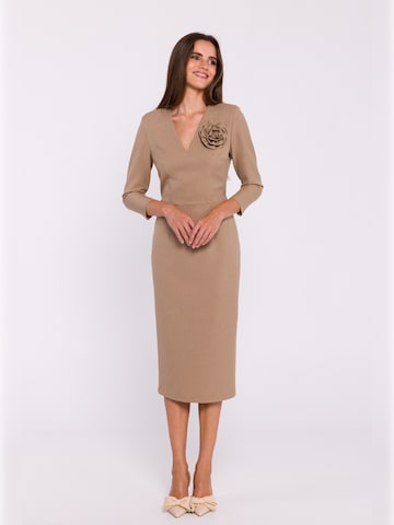 Stylove - Vestido en beige: frente