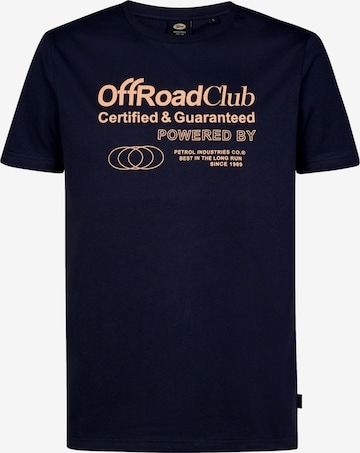 T-Shirt Petrol Industries en bleu : devant