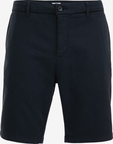 WE Fashion Slimfit Chino kalhoty – modrá: přední strana