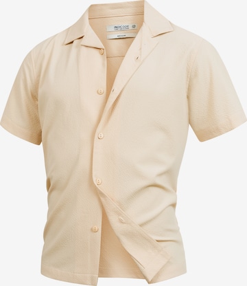 INDICODE JEANS Button Up Shirt 'INDaminos' in Beige: front
