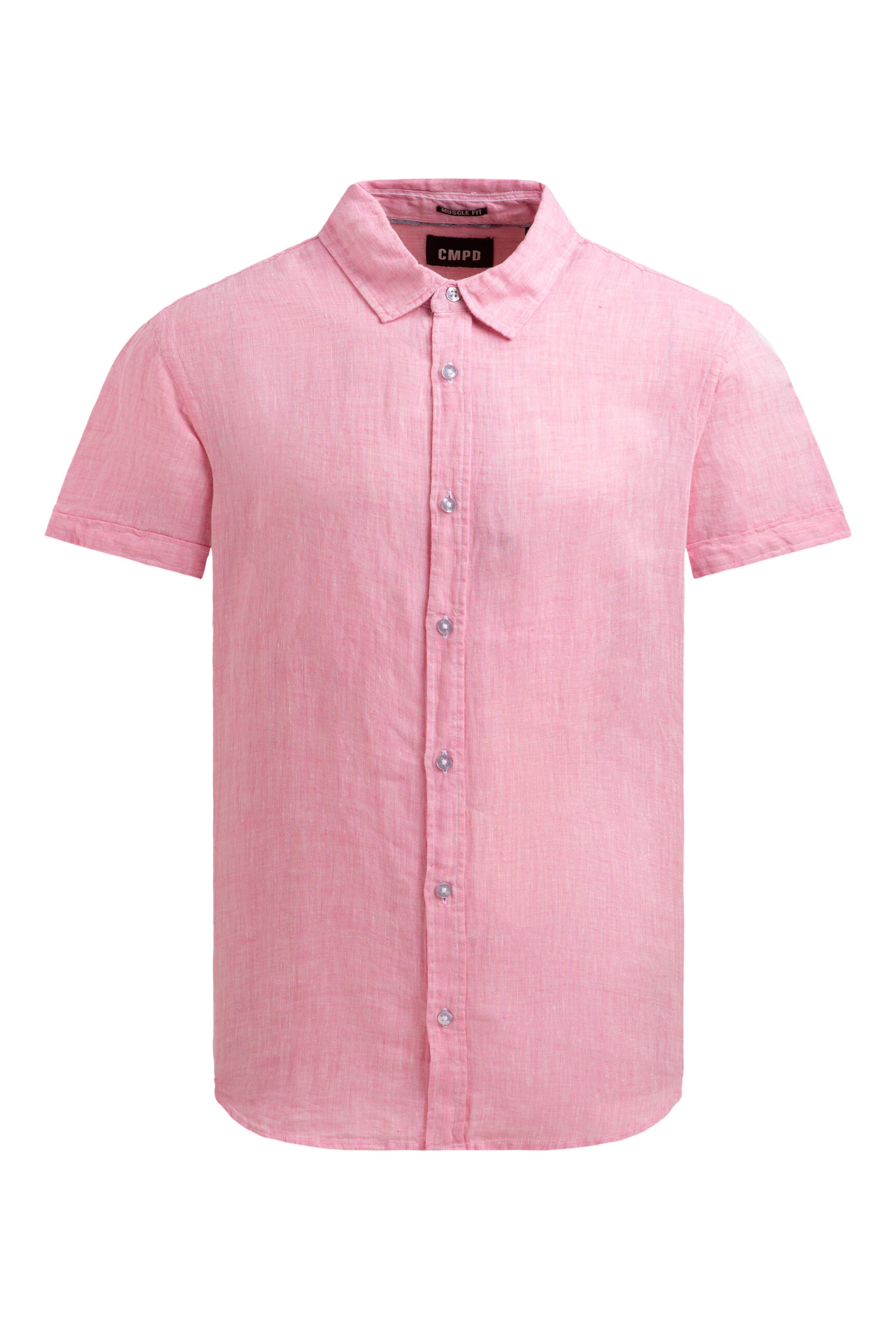 CAMP DAVID Slim fit Button Up Shirt in Pink: front
