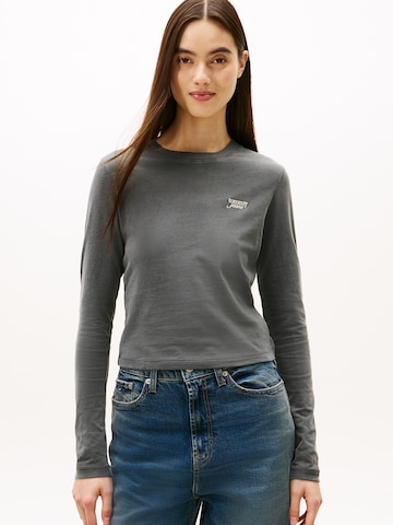 T-shirt Tommy Jeans en gris : devant