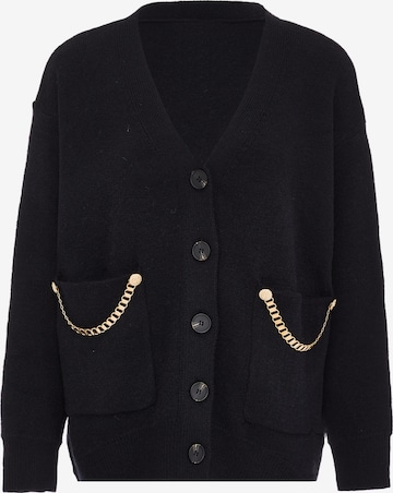 Cardigan caissa en noir : devant