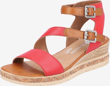 REMONTE Strap Sandals in Red: front