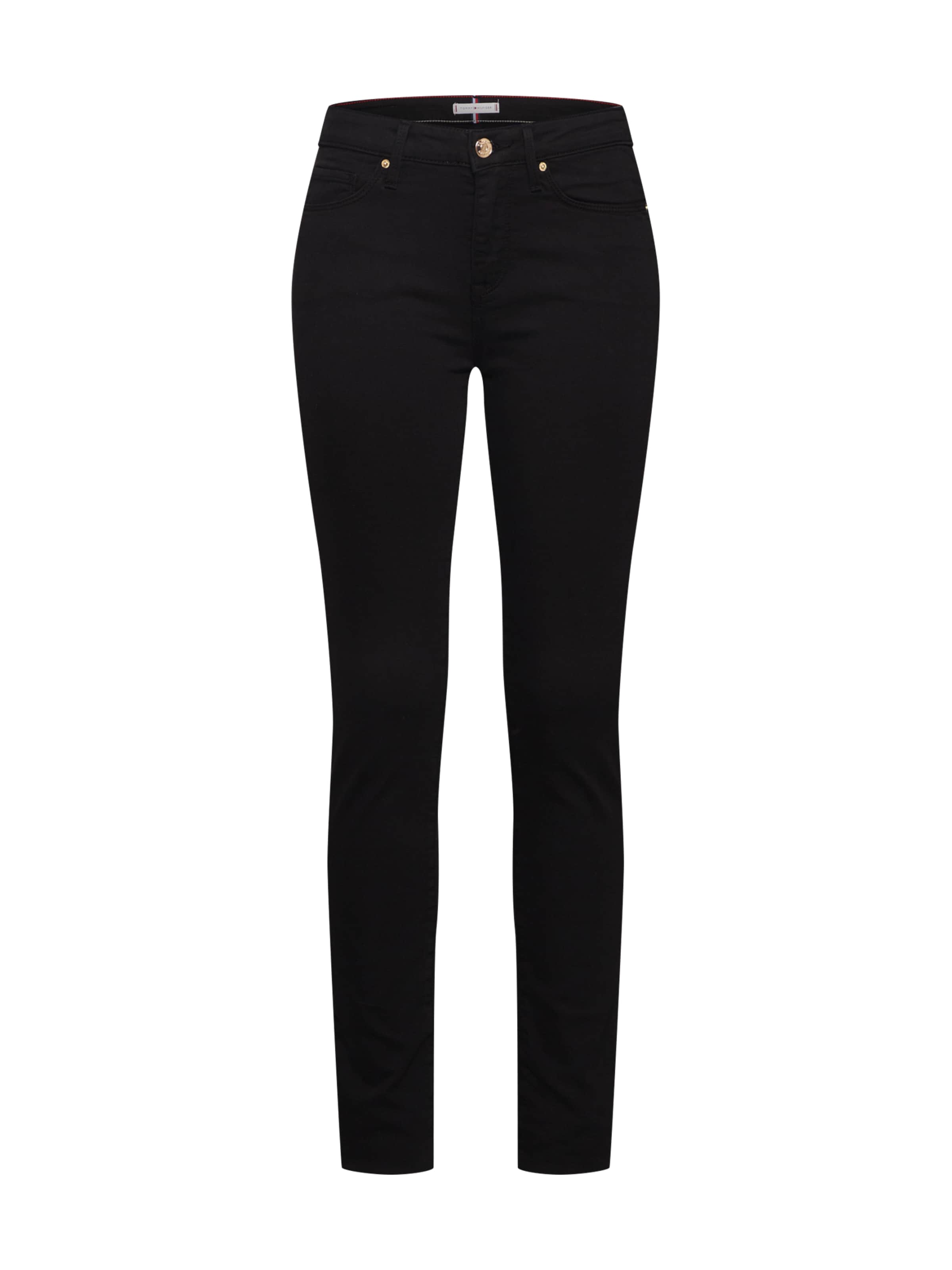 Skinny Jeans 'Heritage Como' de la TOMMY HILFIGER pe negru: față