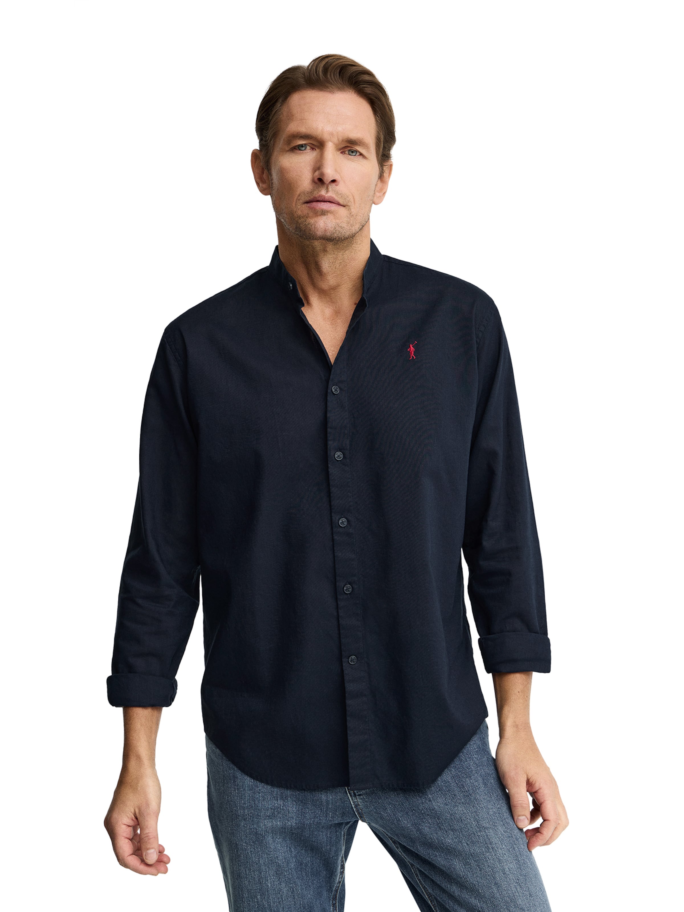 Polo Club Button Up Shirt in Blue: front