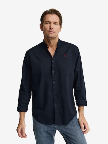 Polo Club Button Up Shirt in Blue: front