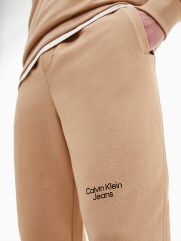 Calvin Klein Jeans Tapered Broek in Beige