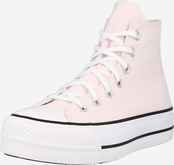 CONVERSE Sneakers hoog 'Chuck Taylor All Star Lift' in Roze: voorkant