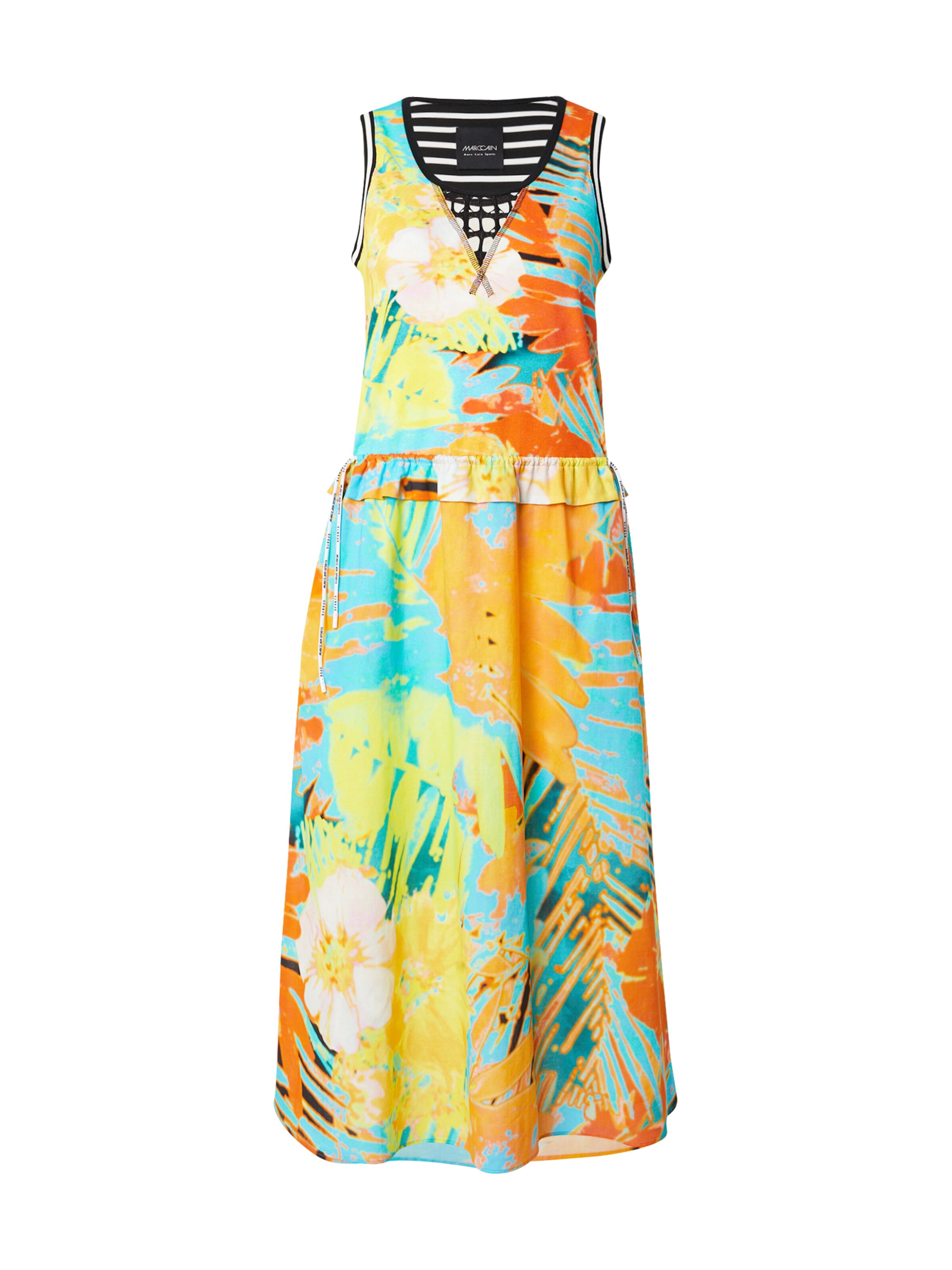 Marc Cain Καλοκαιρινό φόρεμα σε ανάμεικτα χρώματα: μπροστά